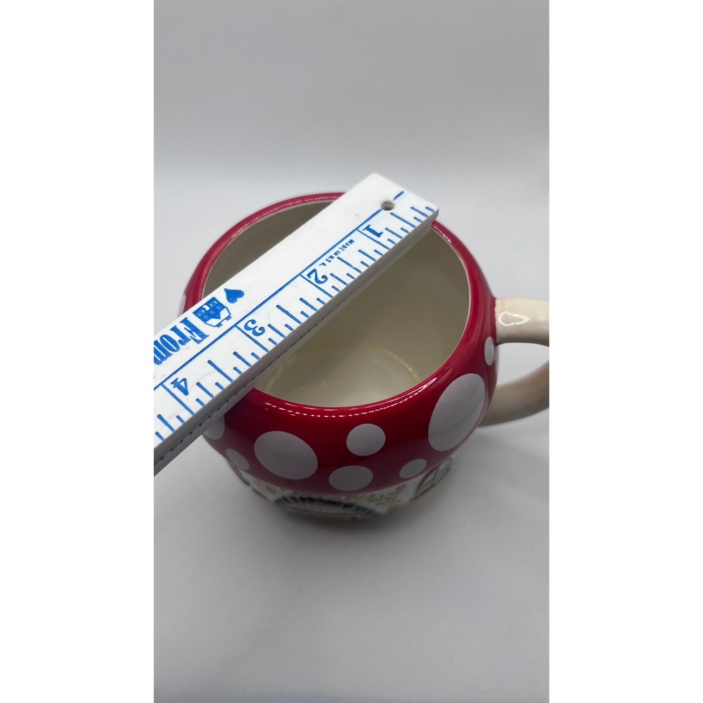 Natural Life Gnome Mushroom House Mug FolkArt Cottagecore Whimsical Coffee Mug - Picture 11 of 11